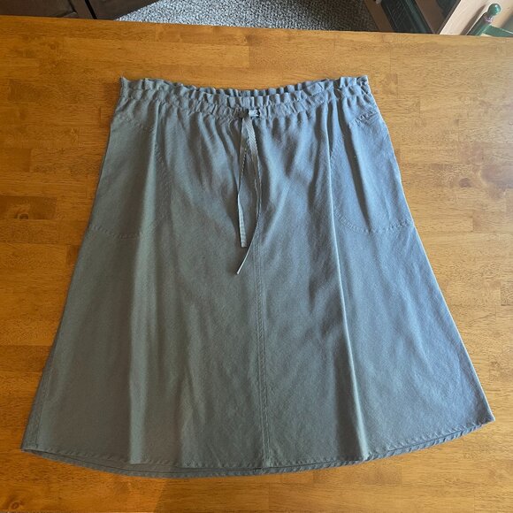Size 12 H&M linen-blend gray skirt - Picture 1 of 5
